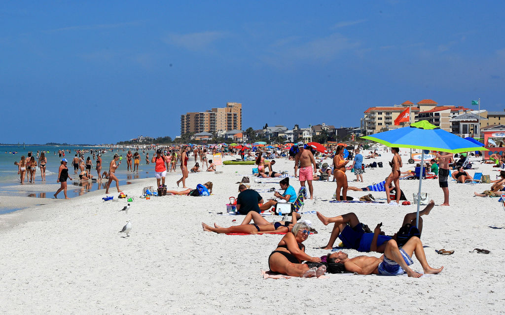 People gathered on a beach