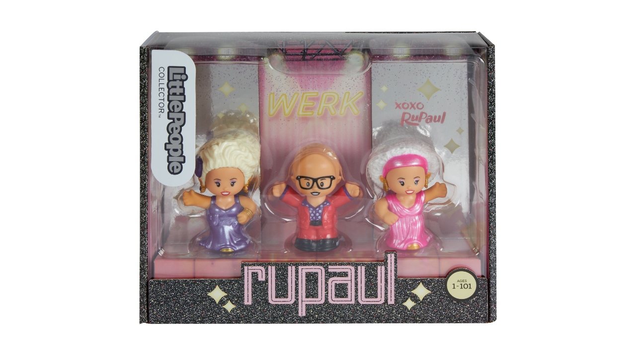 Package of three RuPaul figurines