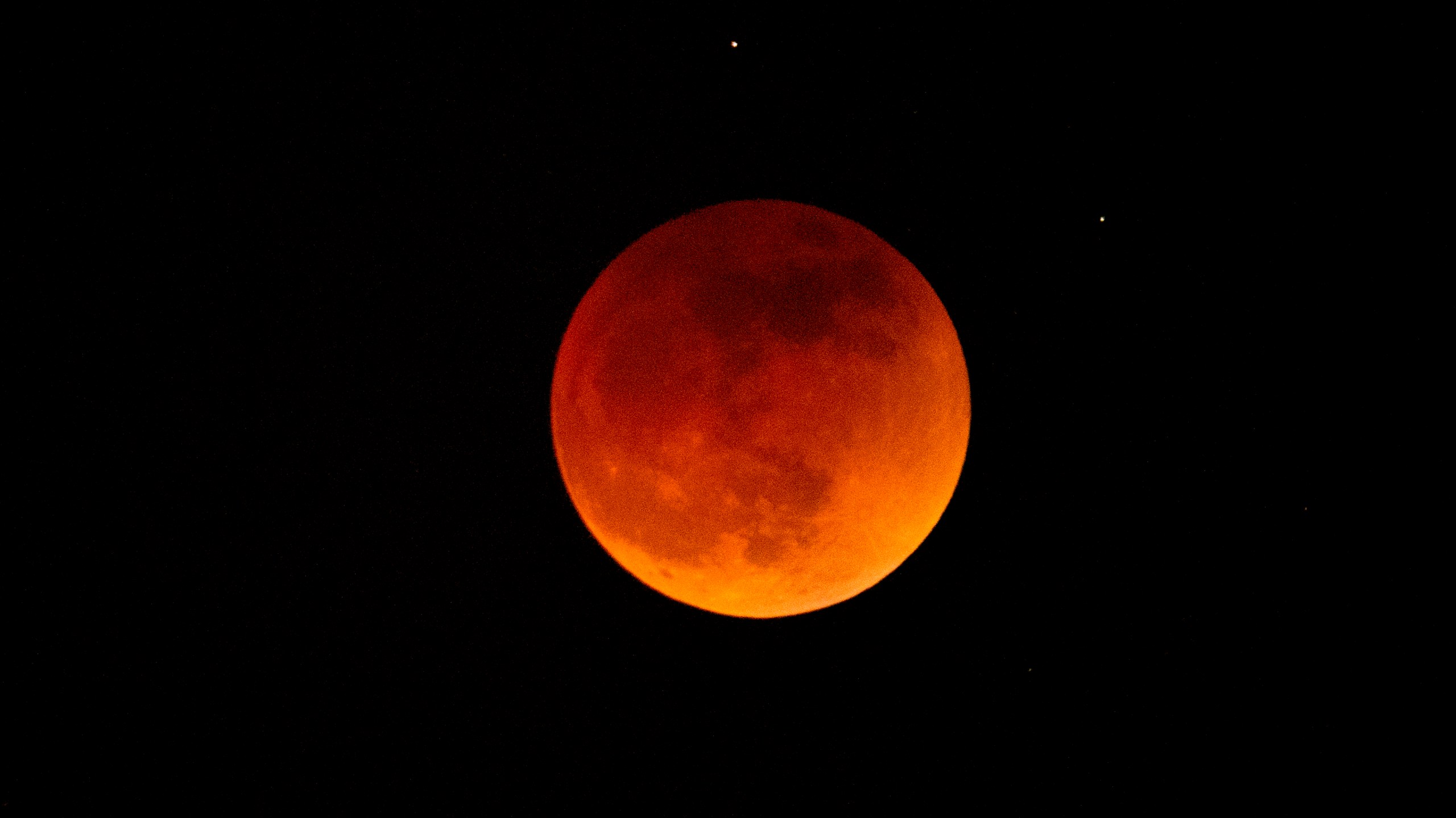 Lunar eclipse is pictured