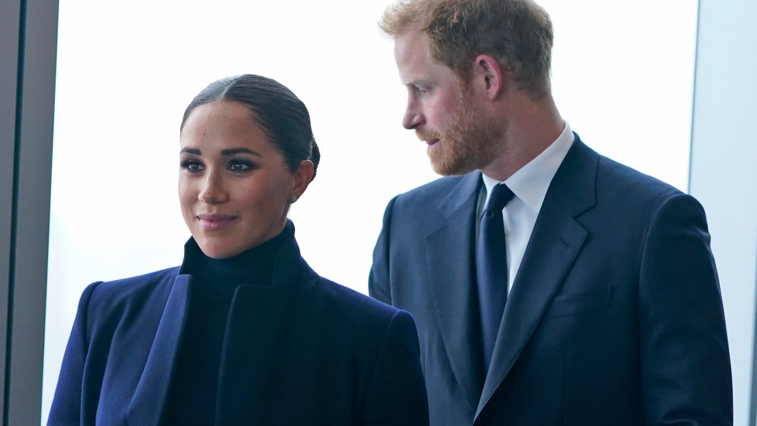 Meghan and Prince Harry arrive at an event