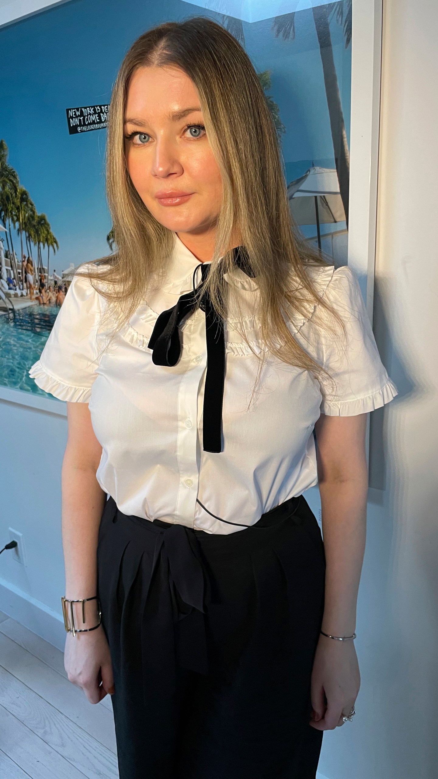 Anna Delvey, also known as Anna Sorokin, poses at her apartment in New York on May 26, 2023, to promote her podcast, “The Anna Delvey Show.” (AP Photo/John Carucci)