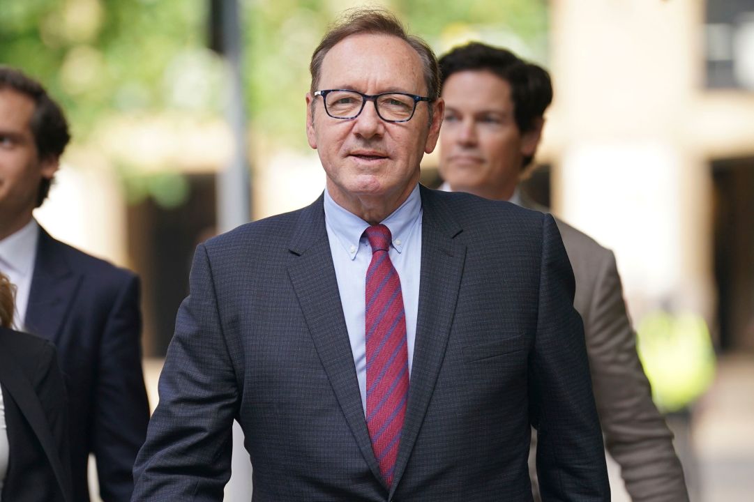 Actor Kevin Spacey arrives at a courthouse in London