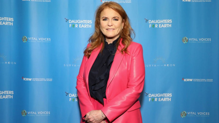 Sarah Ferguson poses for photos at an event