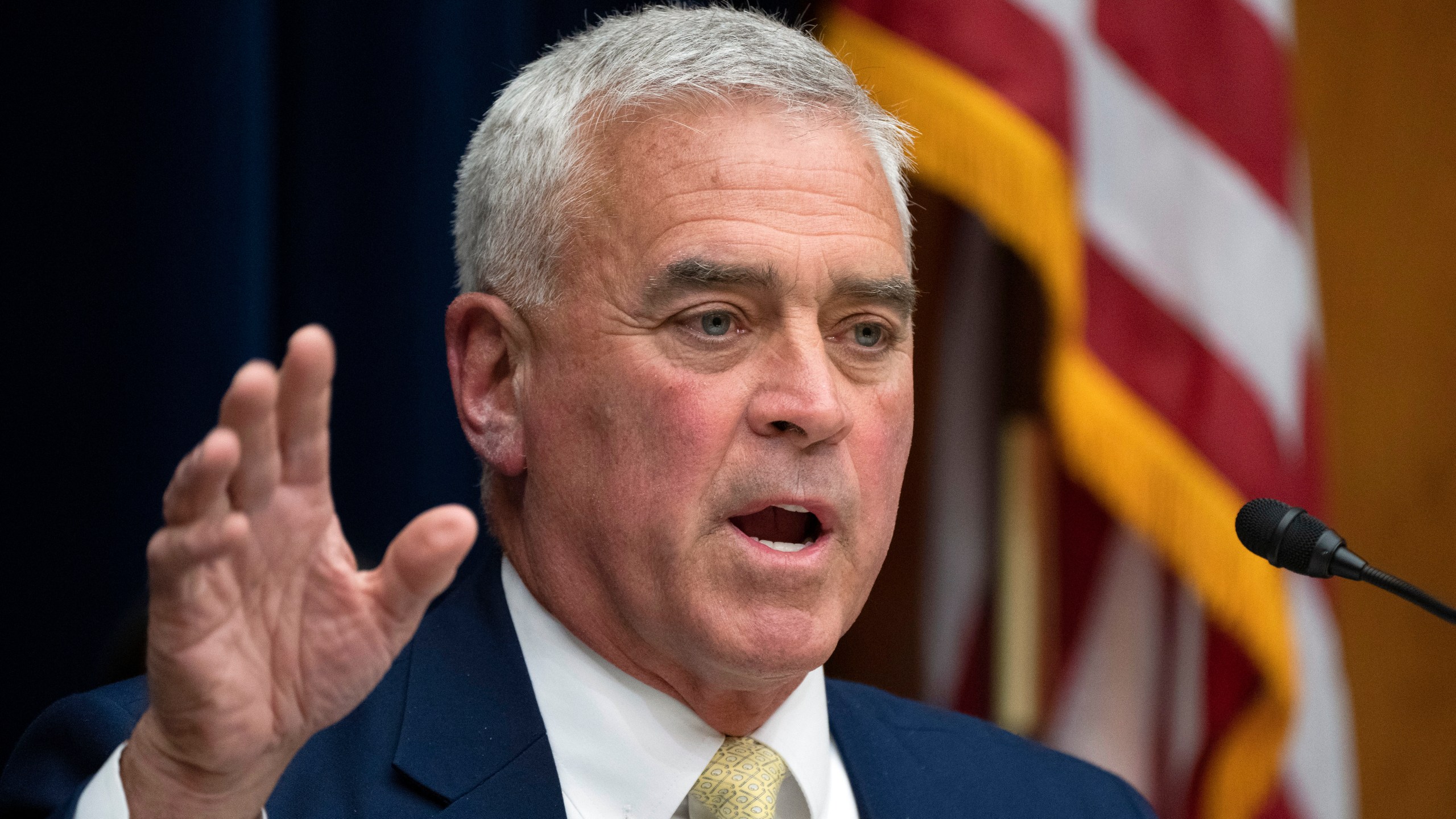 FILE - Chairman Brad Wenstrup, R-Ohio, speaks during a House Select Subcommittee hearing on the Coronavirus pandemic investigation of the origins of COVID-19, April 18, 2023, on Capitol Hill in Washington. Wenstrup, who leads the House GOP's investigation of the origins of COVID-19, says he won't seek reelection next year. (AP Photo/Manuel Balce Ceneta, File)