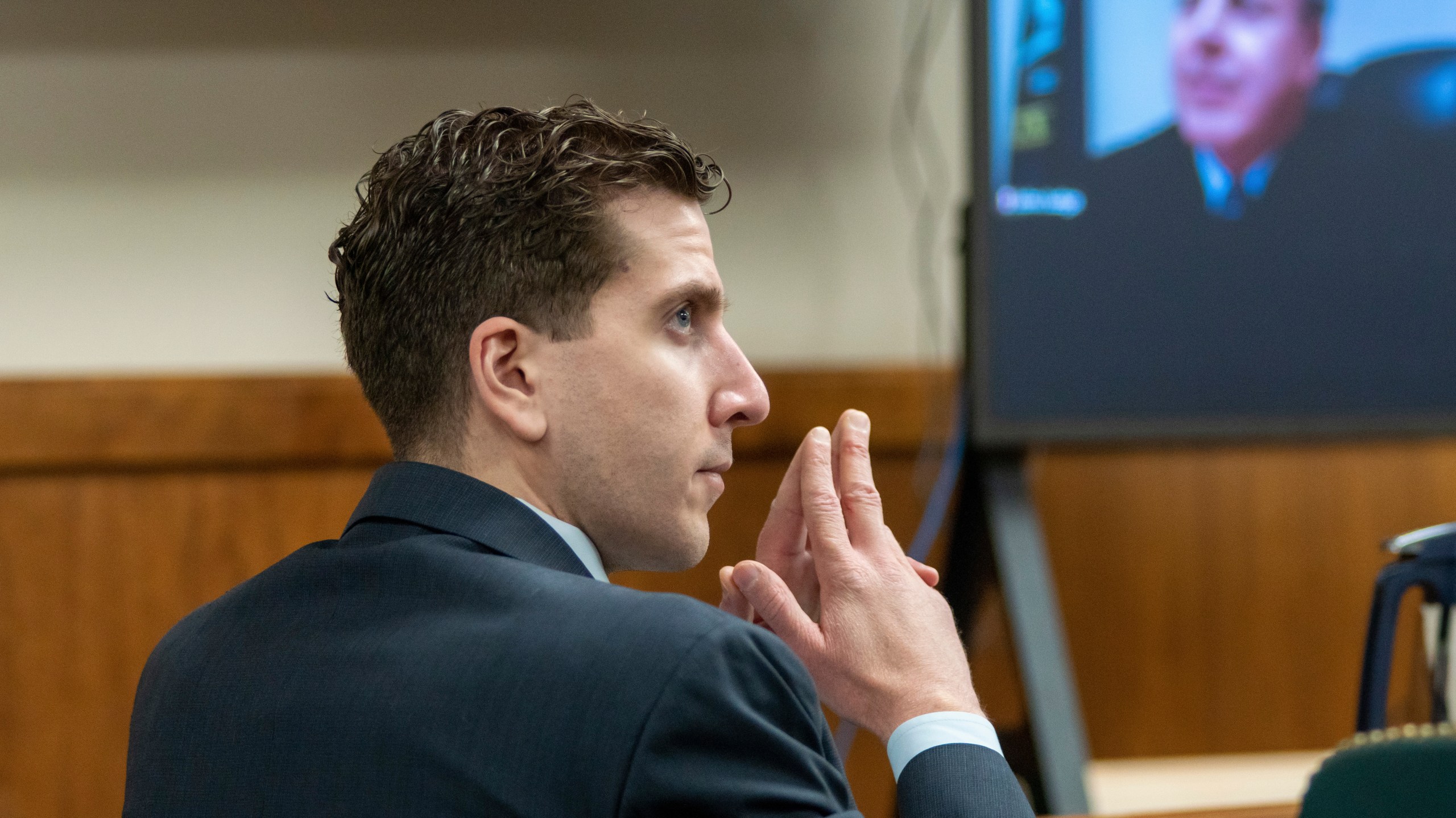 Bryan Kohberger listens to arguments during a hearing in October 2023.