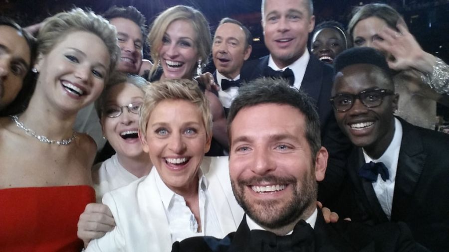 Ellen DeGeneres photo with celebrities at Academy Awards