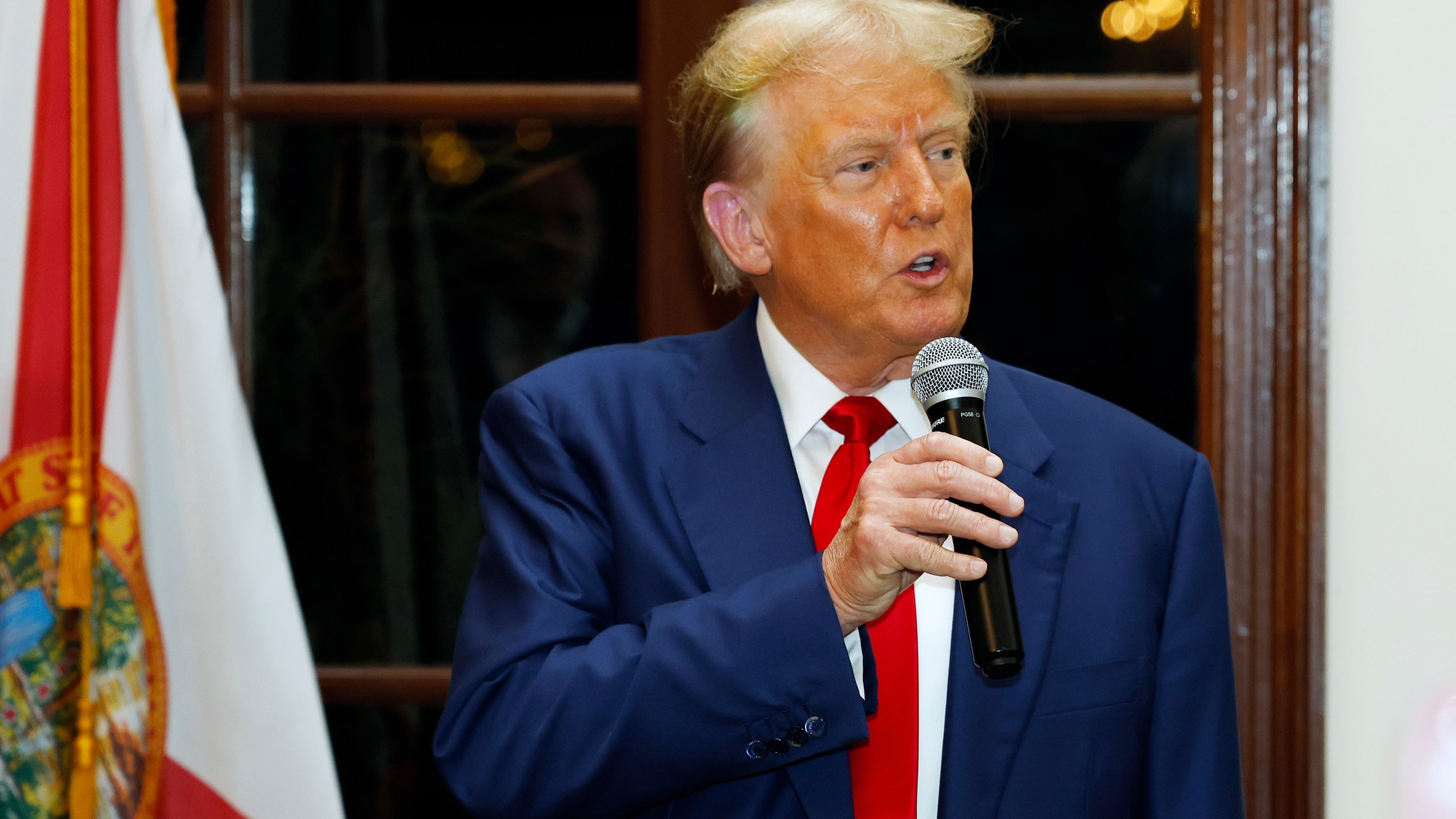 Republican presidential candidate, former President Donald Trump speaks during the Club Golf Awards at Trump International Golf Course in West Palm Beach, Fla., Sunday, March 24, 2024. (AP Photo/Terry Renna)
