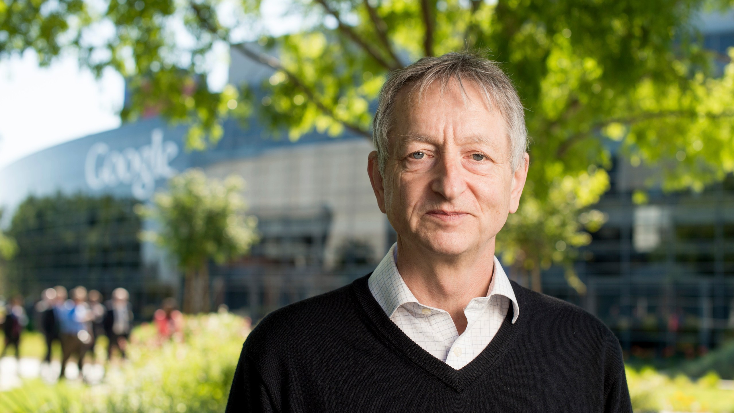 FILE - Pioneering AI scientist Geoffrey Hinton, poses at Google's Mountain View, Calif, headquarters on March 25, 2015. There's a race underway to build artificial general intelligence, nicknamed AGI, a futuristic vision of machines that are broadly as smart as humans. Hinton prefers a different term for AGI — superintelligence — "for AGIs that are better than humans." (AP Photo/Noah Berger, File)