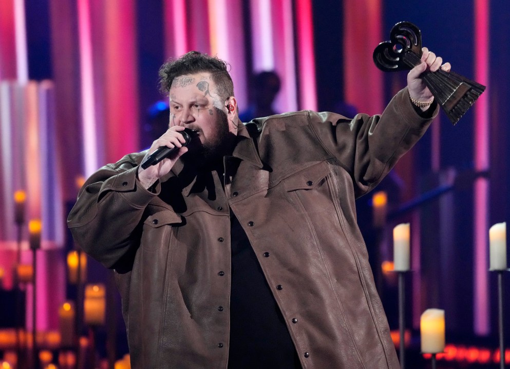 Jelly Roll accepts the Best New Artist Pop & Country Award during the iHeartRadio Music Awards, Monday, April 1, 2024, at the Dolby Theatre in Los Angeles. (AP Photo/Chris Pizzello)