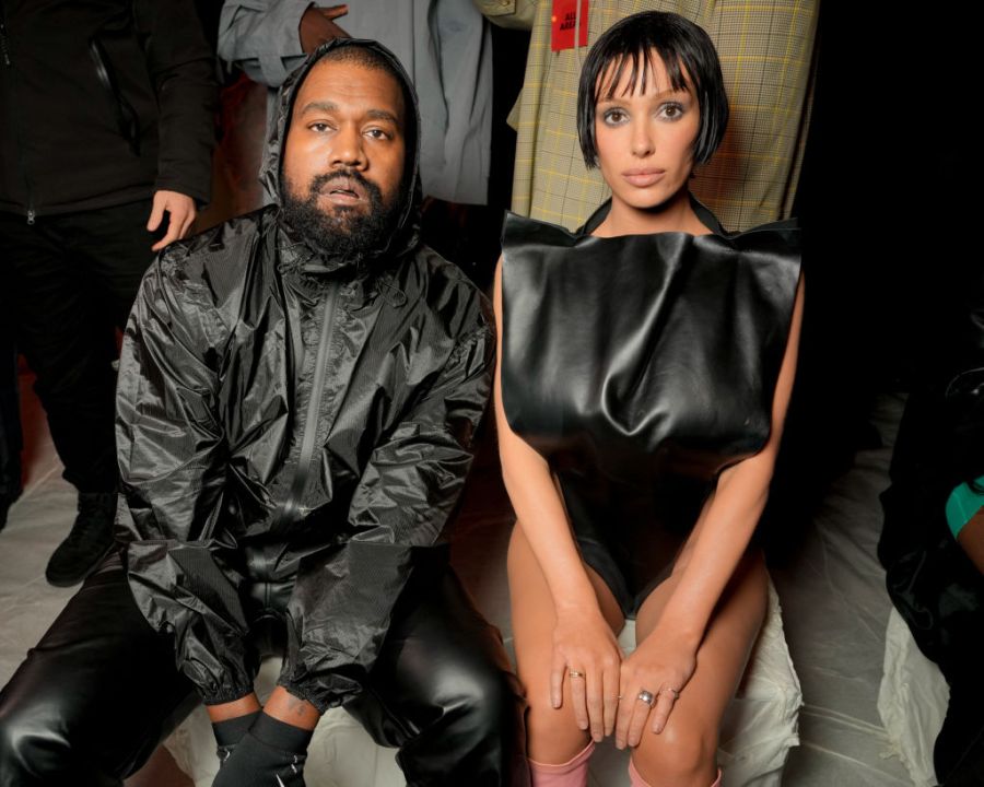 Kanye West and Bianca Censori at a fashion show