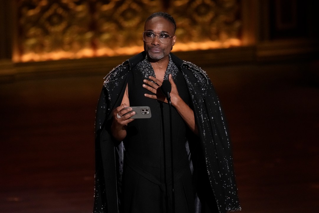 Billy Porter accepts the Isabelle Stevenson award during the 77th Tony Awards on Sunday, June 16, 2024, in New York. (Photo by Charles Sykes/Invision/AP)