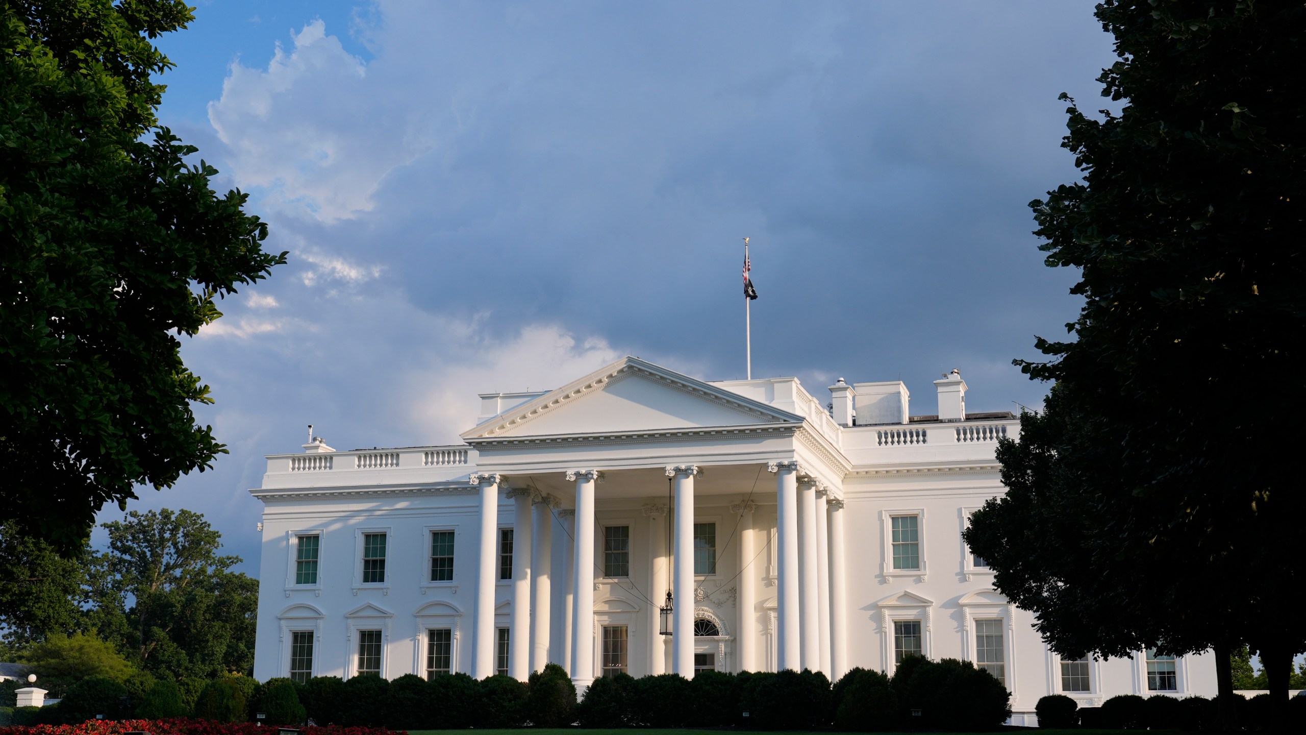 A view of the White House is seen in Washington, Sunday, July 21, 2024. President Joe Biden dropped out of the 2024 race for the White House on Sunday, ending his bid for reelection following a disastrous debate with Donald Trump that raised doubts about his fitness for office just four months before the election. (AP Photo/Susan Walsh)