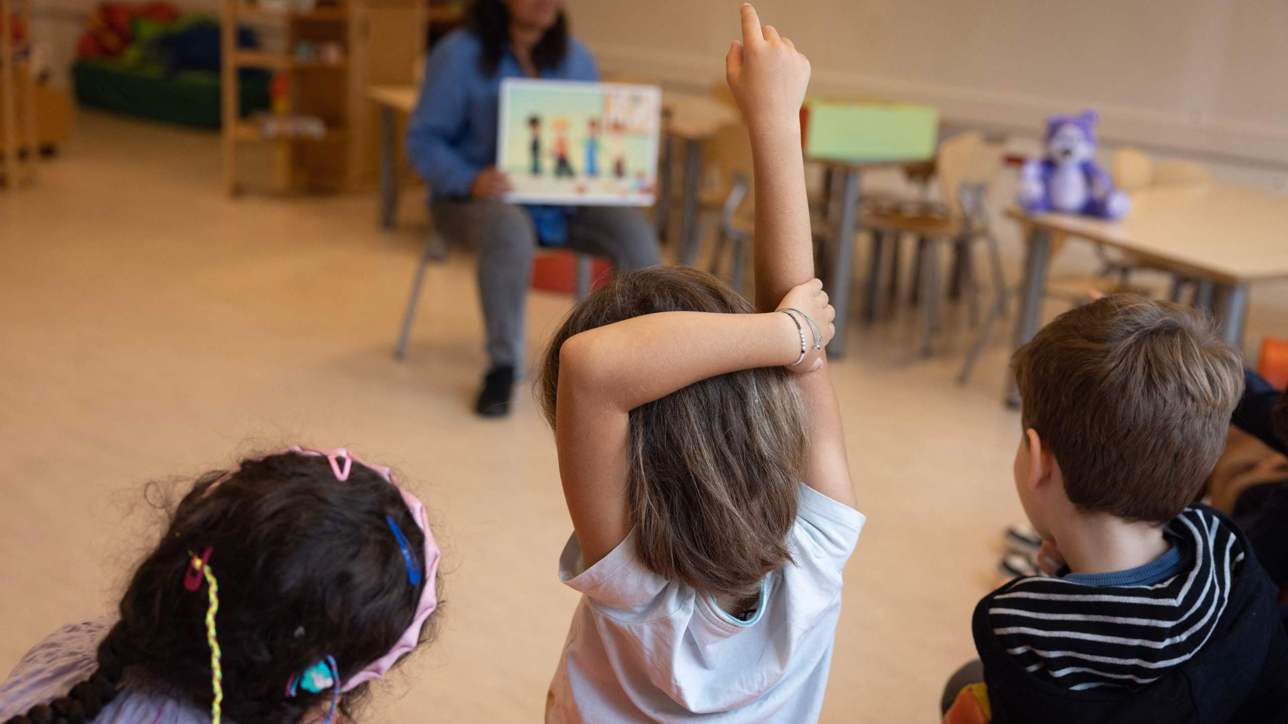 Children take part in an empathy course in a nursery school