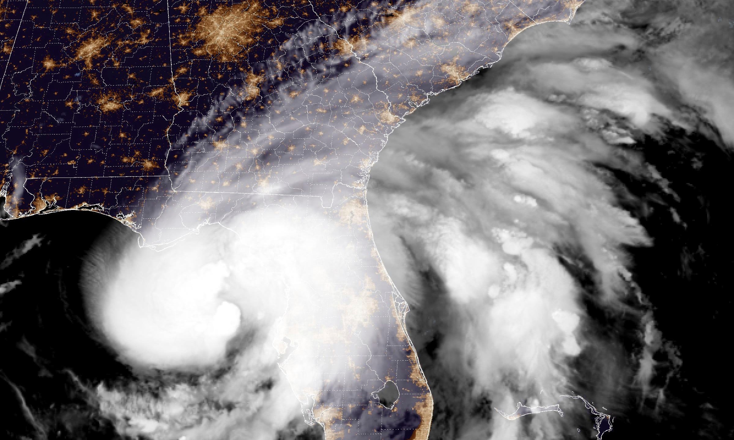 Satellite image of Hurricane Debby