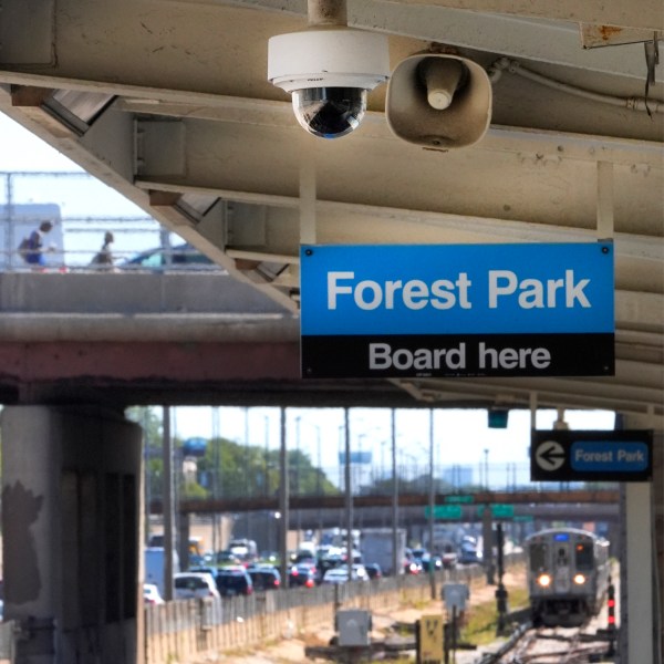 A CTA security camera and speaker