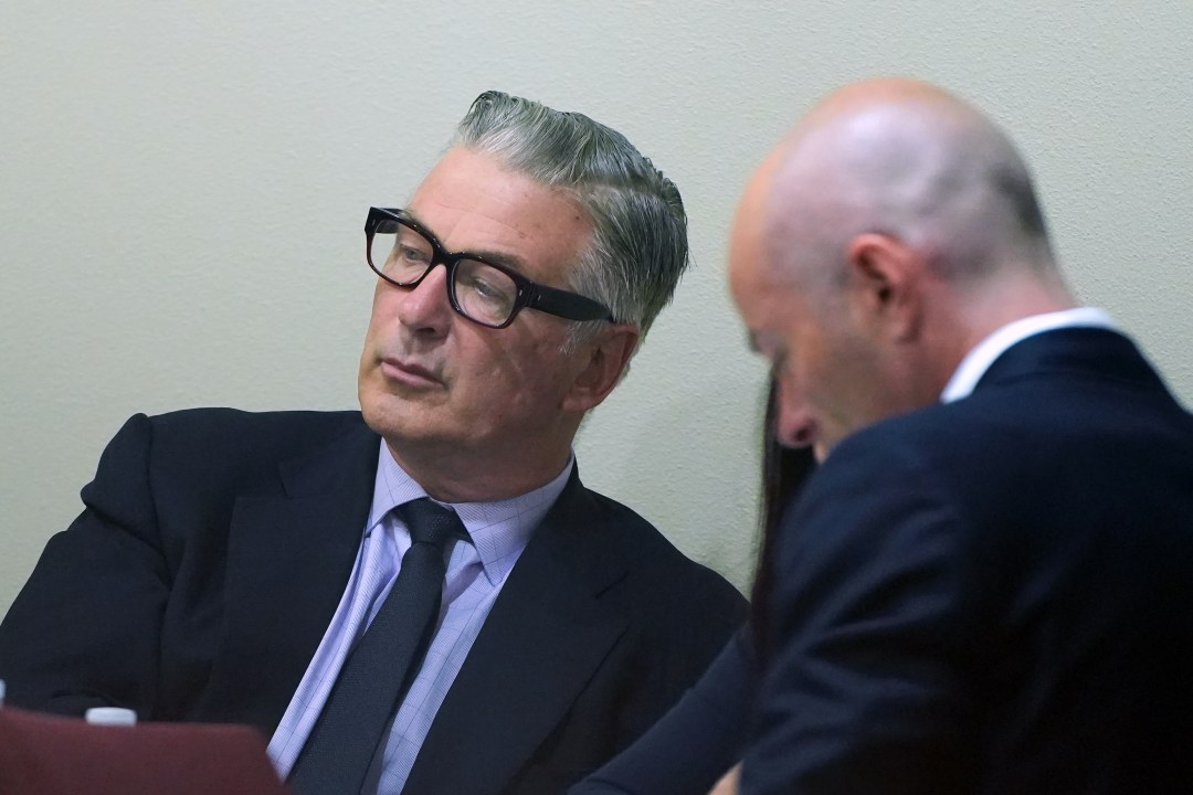 Actor Alec Baldwin attends his trial for involuntary manslaughter in New Mexico in July.