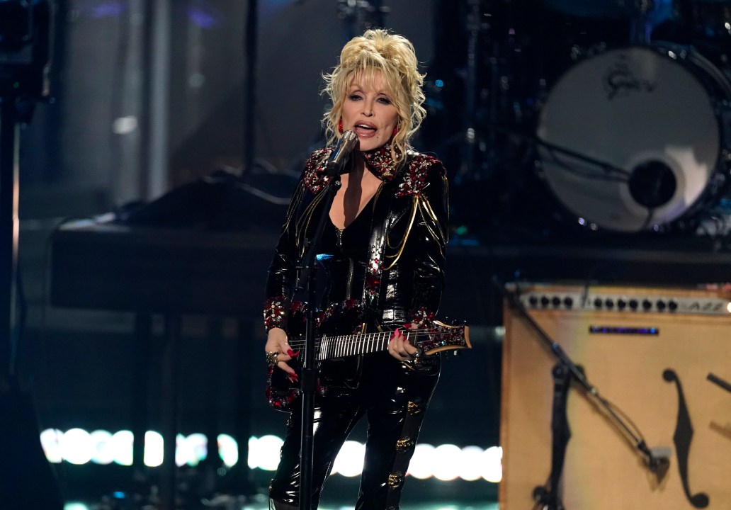 Dolly Parton performs onstage