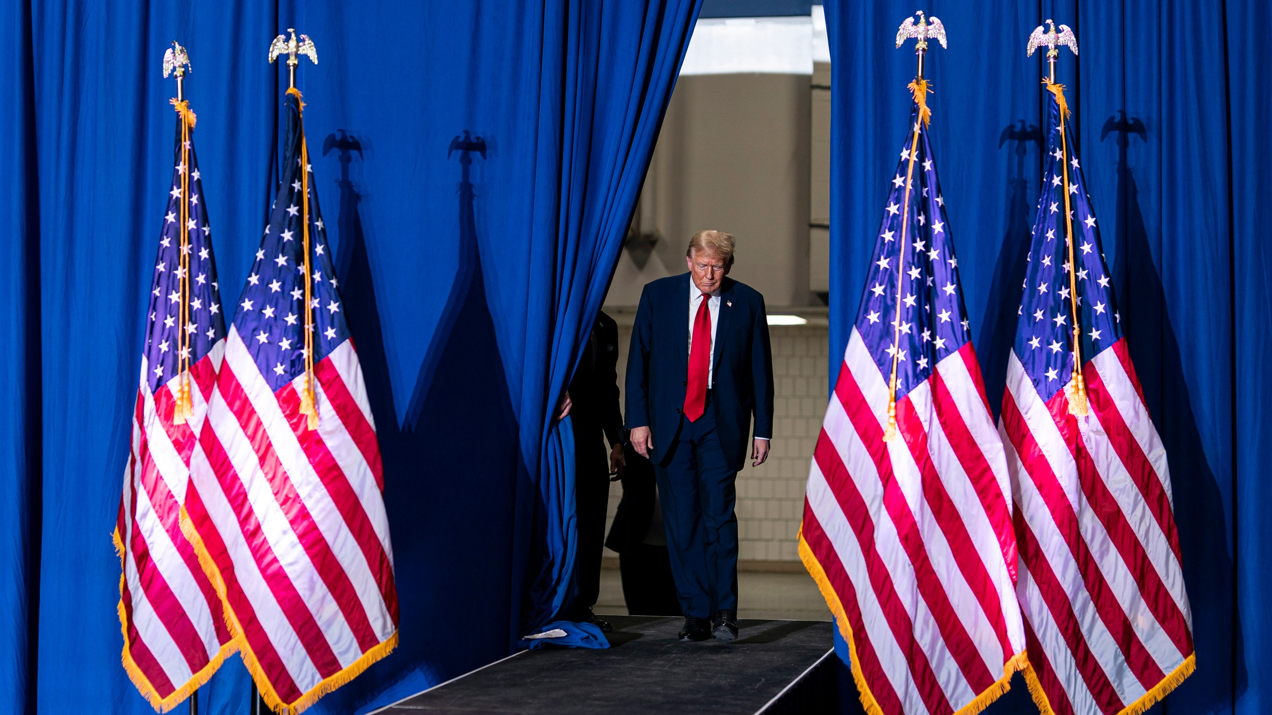 Donald Trump at a rally in North Carolina in March.