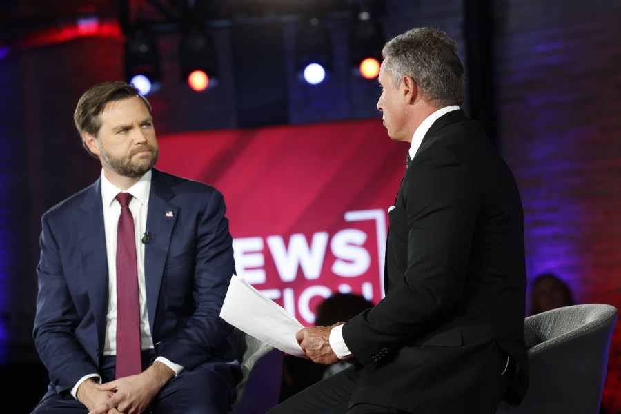 JD Vance speaks to NewsNation's Chris Cuomo during a town hall.