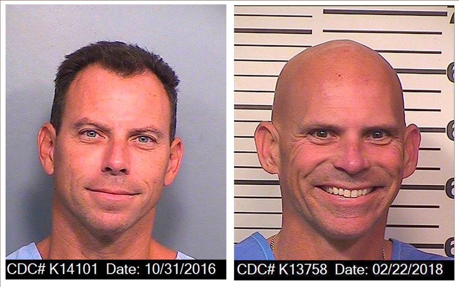 A prison photo of the Menendez brothers.