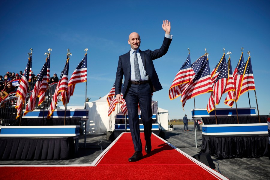Former Senior White House Adviser Stephen Miller at Lancaster Airport in Pennsylvania on Nov. 3, 2024.