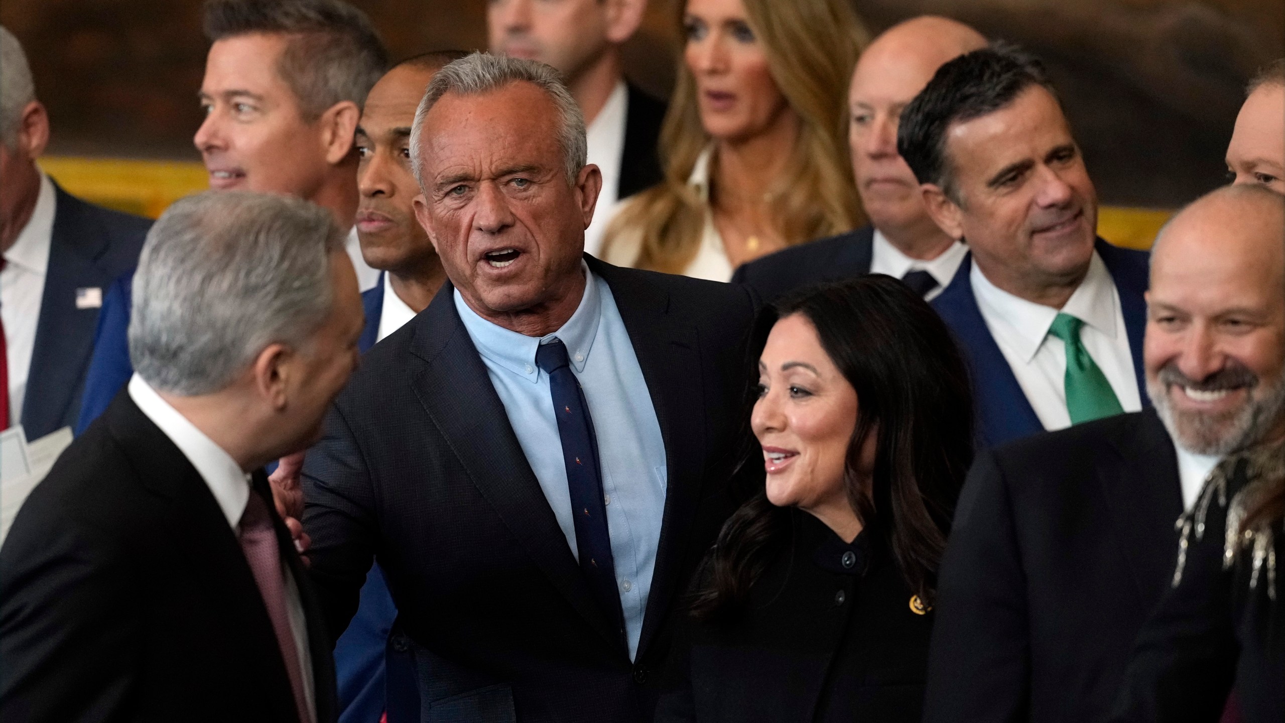 Robert F. Kennedy Jr., attends the 60th Presidential Inauguration in the Rotunda of the U.S. Capitol in Washington, Monday, Jan. 20, 2025. (AP Photo/Julia Demaree Nikhinson, Pool)