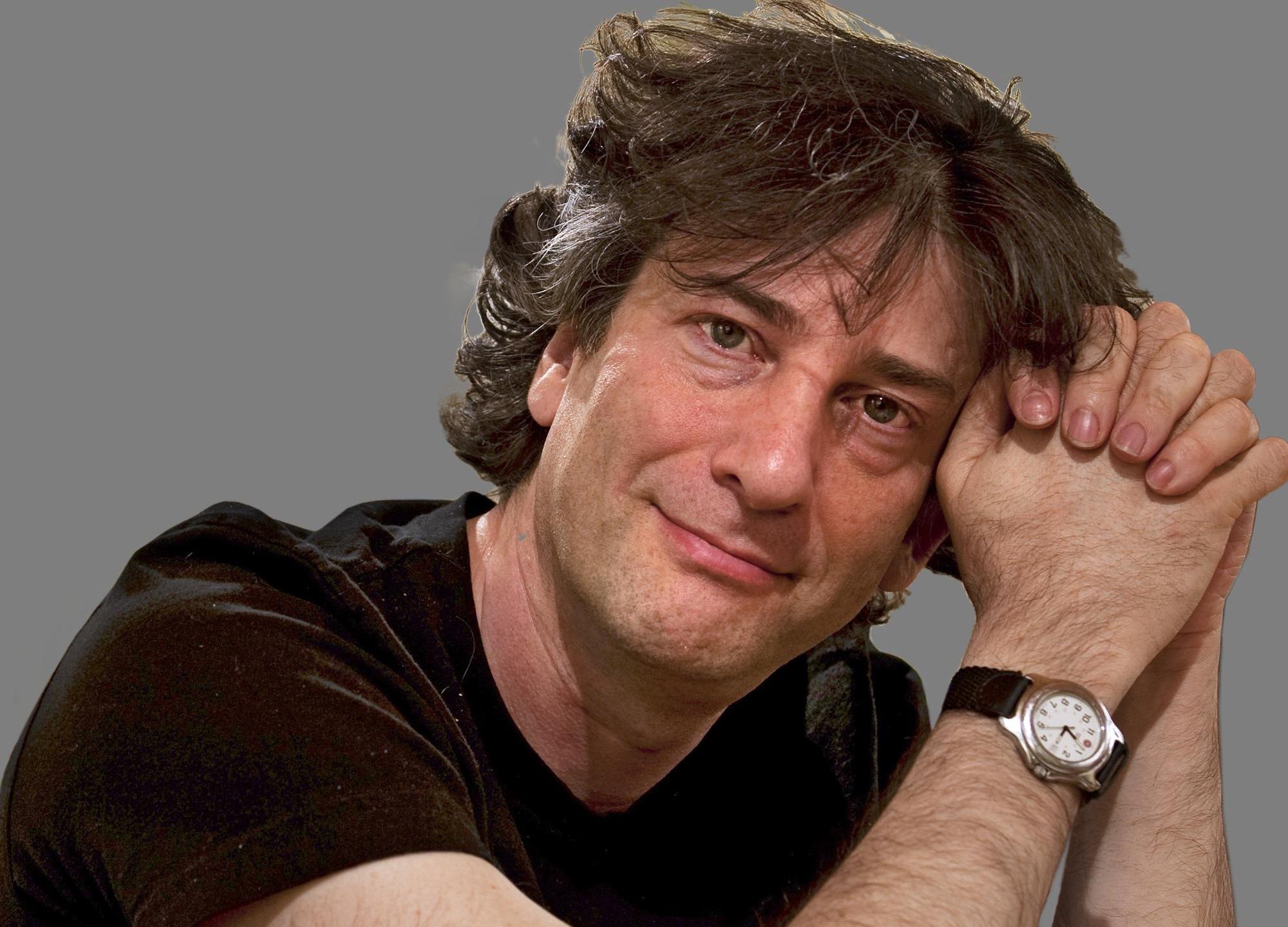 Author Neil Gaiman in a publicity photo.