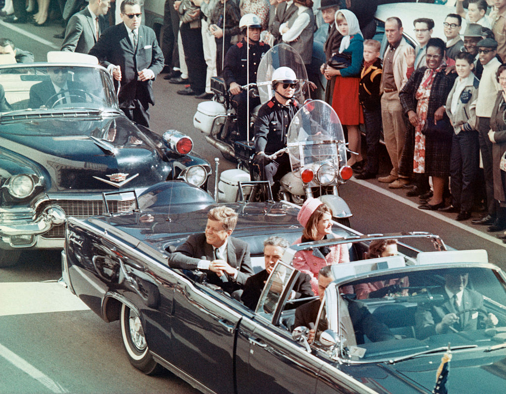 John F. Kennedy in Dallas moments before he was assassinated.