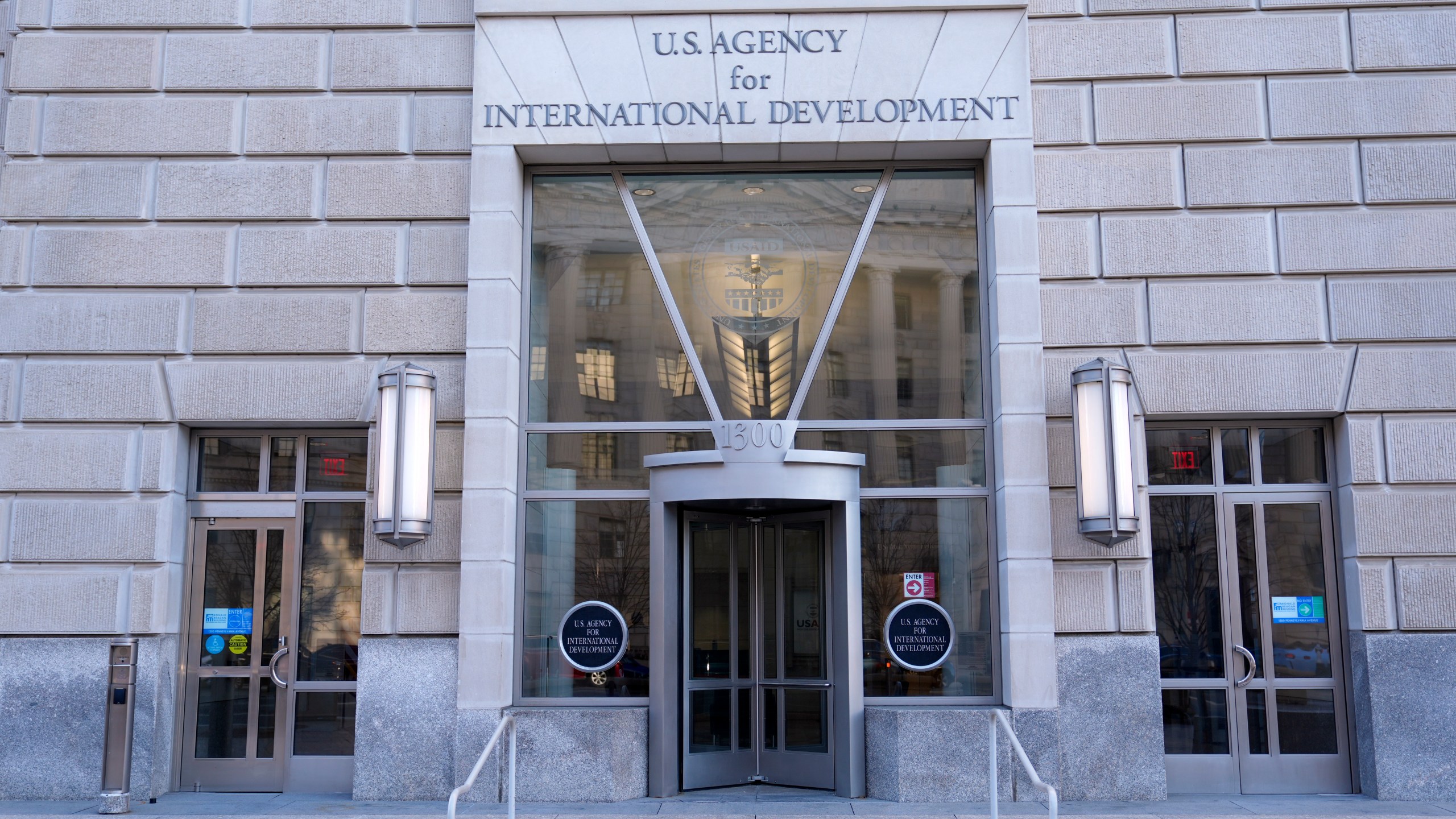 The U.S. Agency for International Development, or USAID, is pictured Saturday, Feb. 1, 2025, in Washington. (AP Photo/Carolyn Kaster)