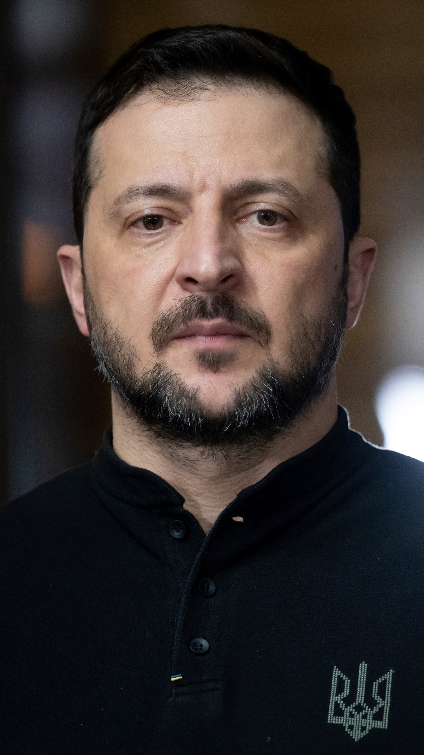 Ukraine's President Volodymyr Zelenskyy, arrives for talks with Germany's Chancellor Olaf Scholz, at the Munich Security Conference, in Munich, Germany, Saturday, Feb.15, 2025. (Sven Hoppe/DPA via AP, Pool)
