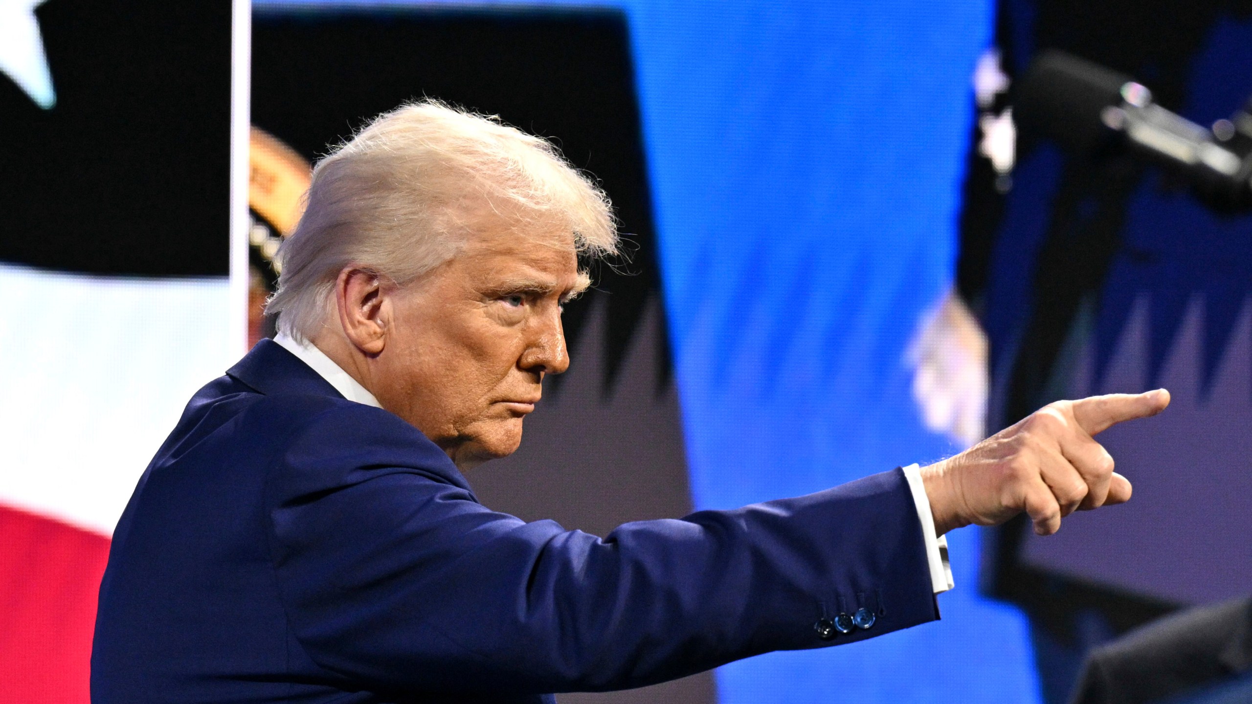 President Donald Trump speaks at the Future Investment Initiative (FII) Institute summit in Miami Beach, Fla., Wednesday, Feb. 19, 2025. (Pool via AP)