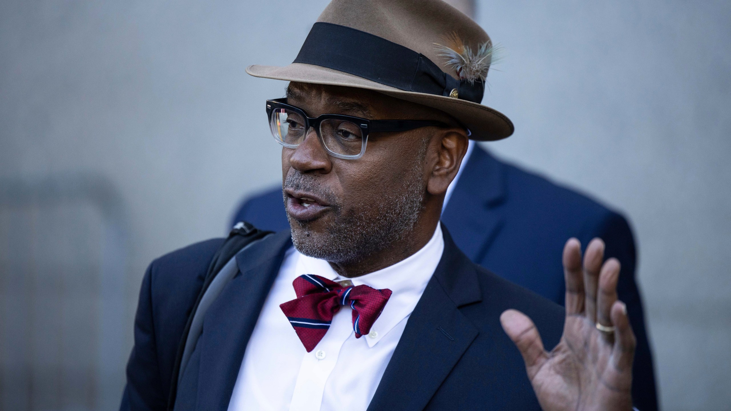 FILE - Anthony Ricco, attorney for Sean "Diddy" Combs, speaks to reporters as he exits Manhattan federal court, Thursday, Oct. 10 2024, in New York. (AP Photo/Yuki Iwamura, File)