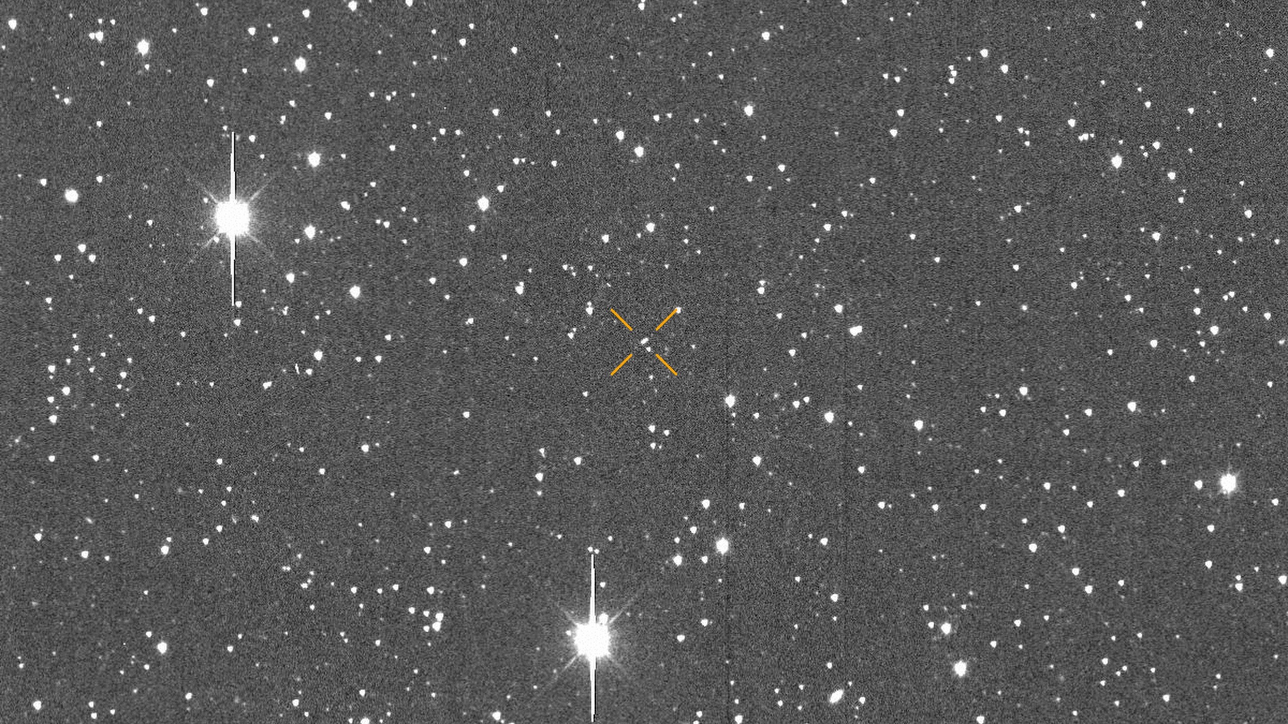 This image made available by University of Hawaii's asteroid impact alert system shows the motion of asteroid 2024 YR4