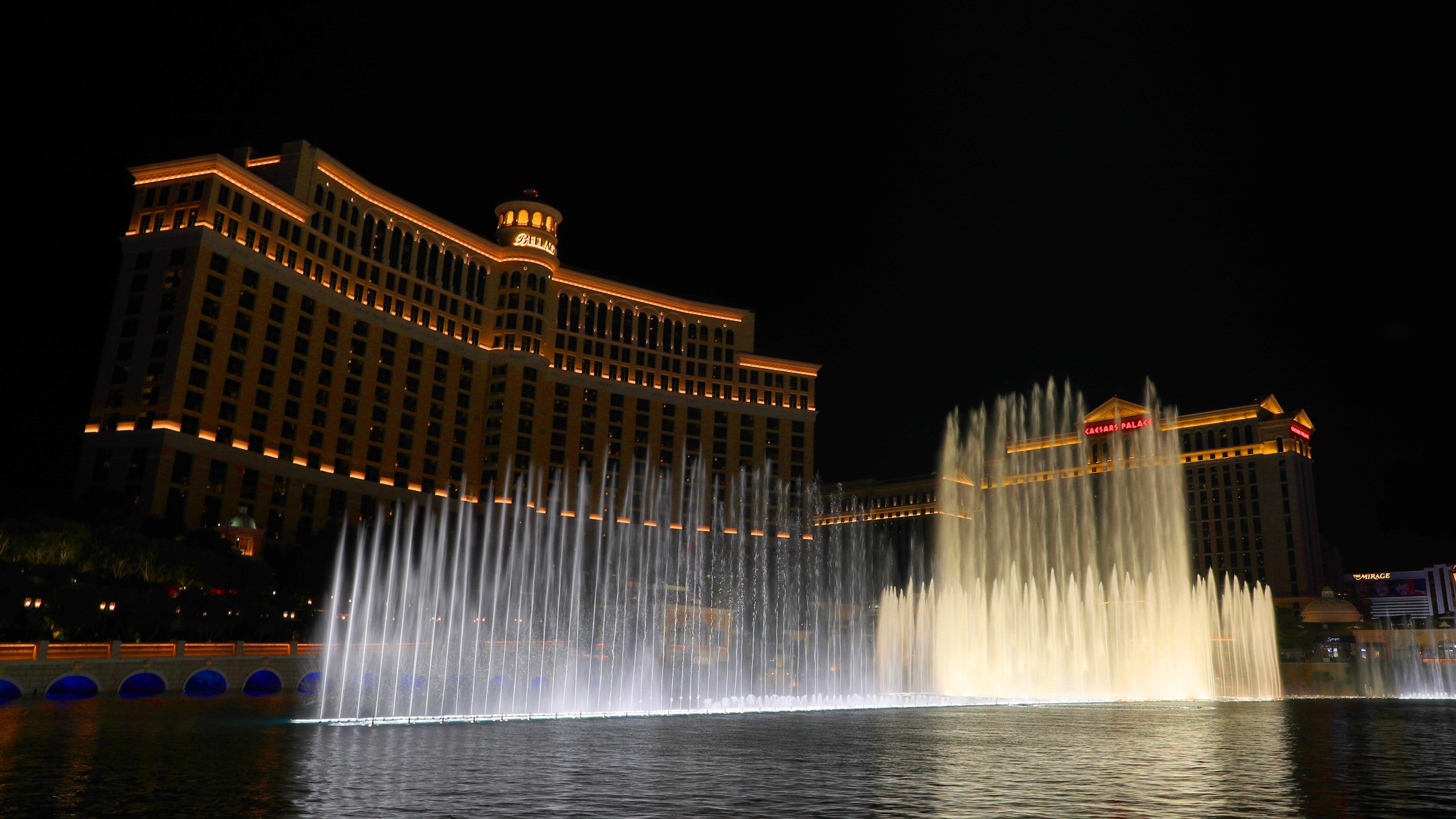 A view of Bellagio Fountain in Las Vegas.