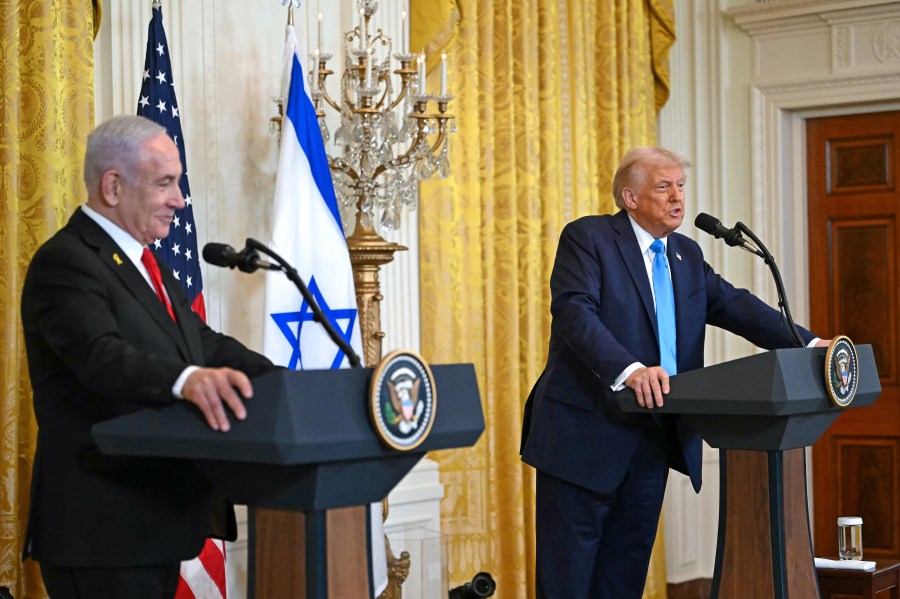 Donald Trump and Benjamin Netanyahu