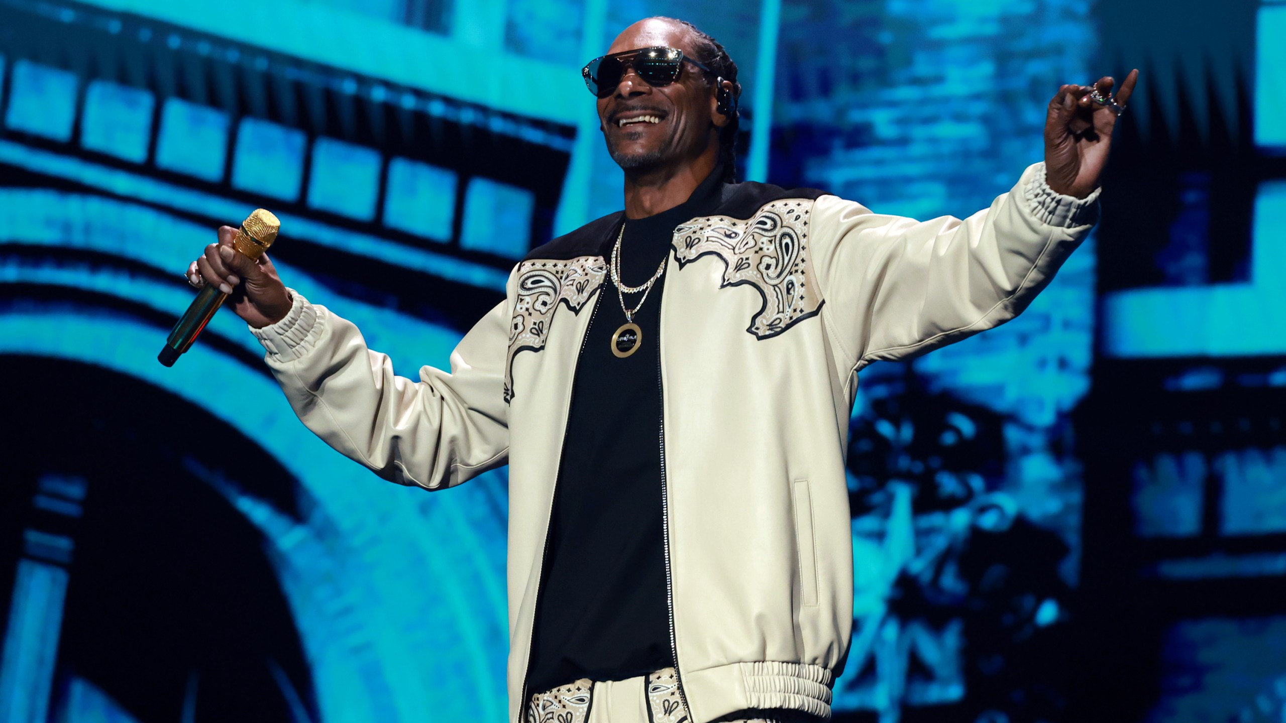 Snoop Dogg performing onstage