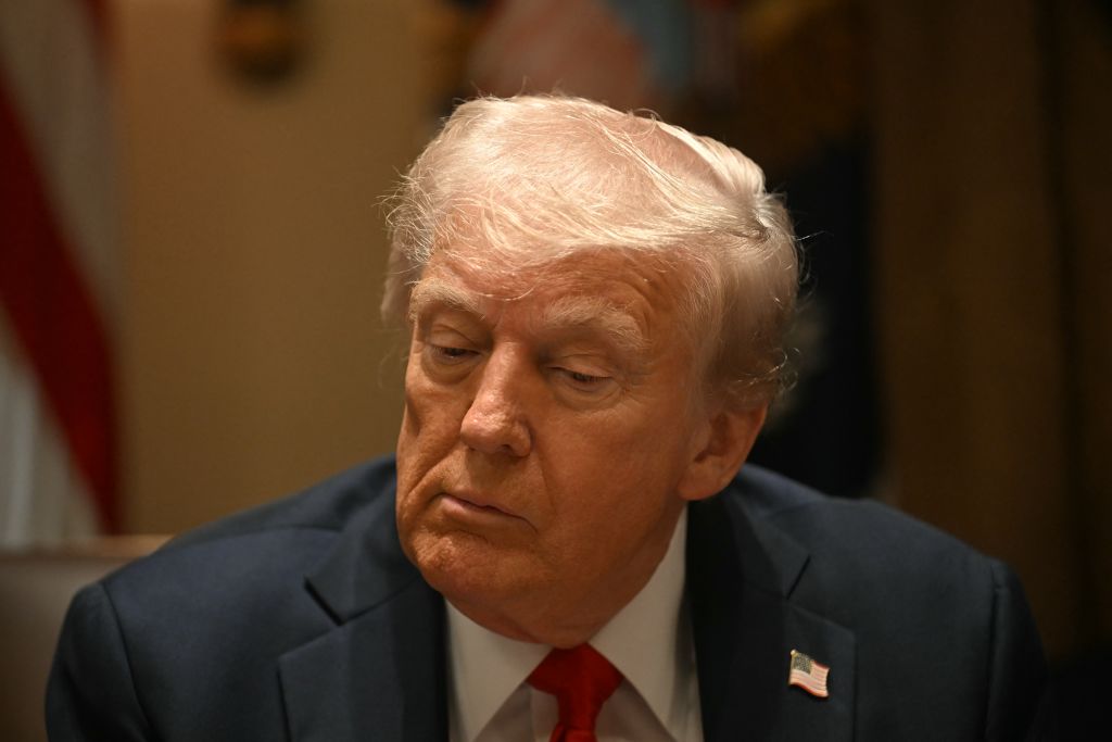 US President Donald Trump holds a Cabinet meeting at the White House