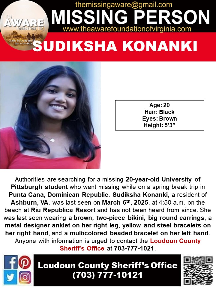 Missing Pitt student Sudiksha Konanki