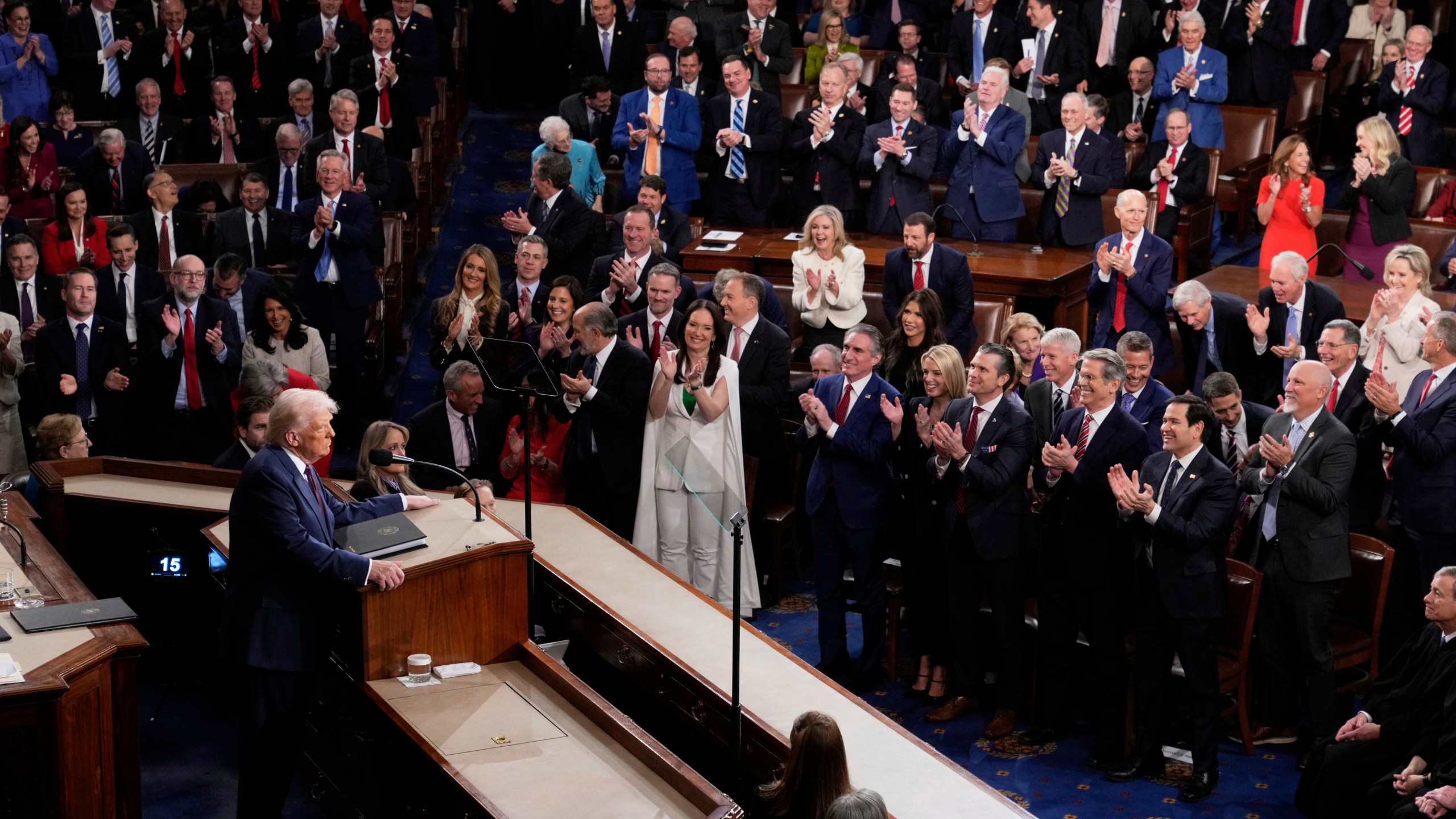 President Donald Trump addresses a joint session of Congress at the Capitol in Washington, Tuesday, March 4, 2025. (AP Photo/J. Scott Applewhite)