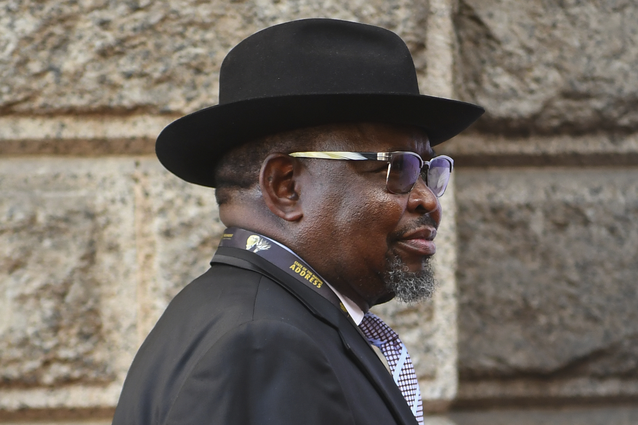 FILE - Minister of Finance of South Africa Enoch Godongwana arrives ahead of the state of the nation address by South African President Cyril Ramaphosa at the City Hall in Cape Town, Feb. 8, 2024. (Rodger Bosch/pool photo via AP, file)