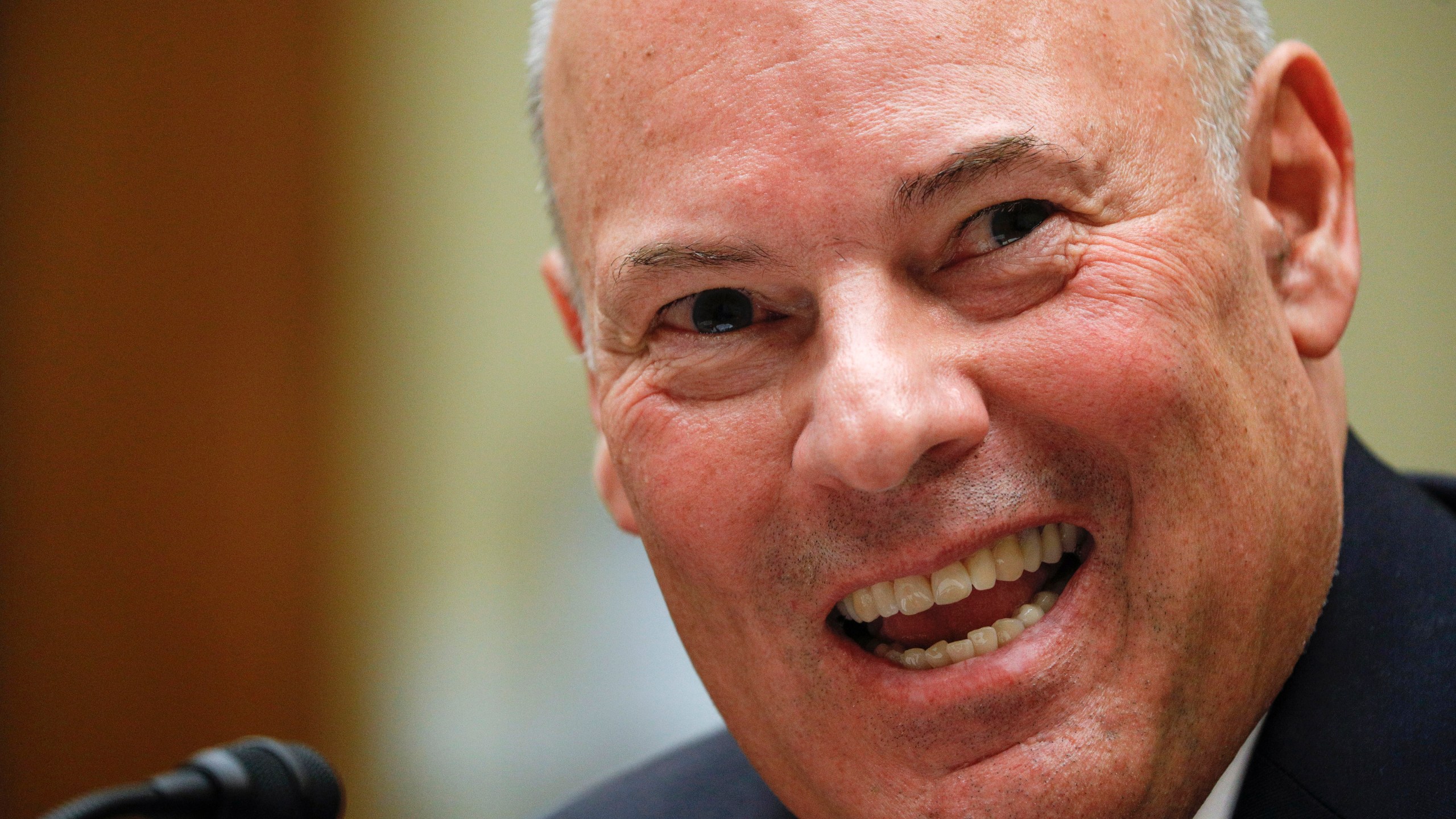 FILE - Postmaster General Louis DeJoy testifies before a House Oversight and Reform Committee hearing on the Postal Service on Capitol Hill, Monday, Aug. 24, 2020, in Washington. (Tom Brenner/Pool via AP,File)
