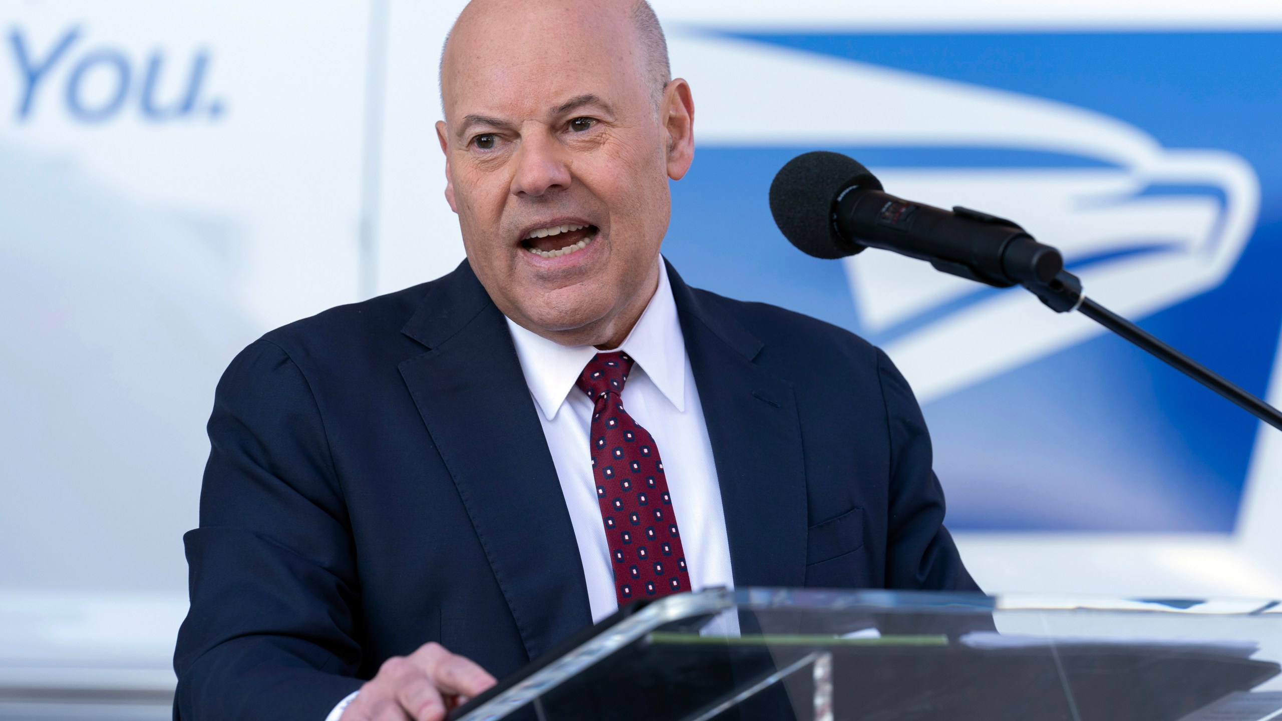 FILE - Postmaster General of the United States Louis DeJoy speaks during a news conference, Dec. 20, 2022, in Washington. (AP Photo/Jose Luis Magana, File)