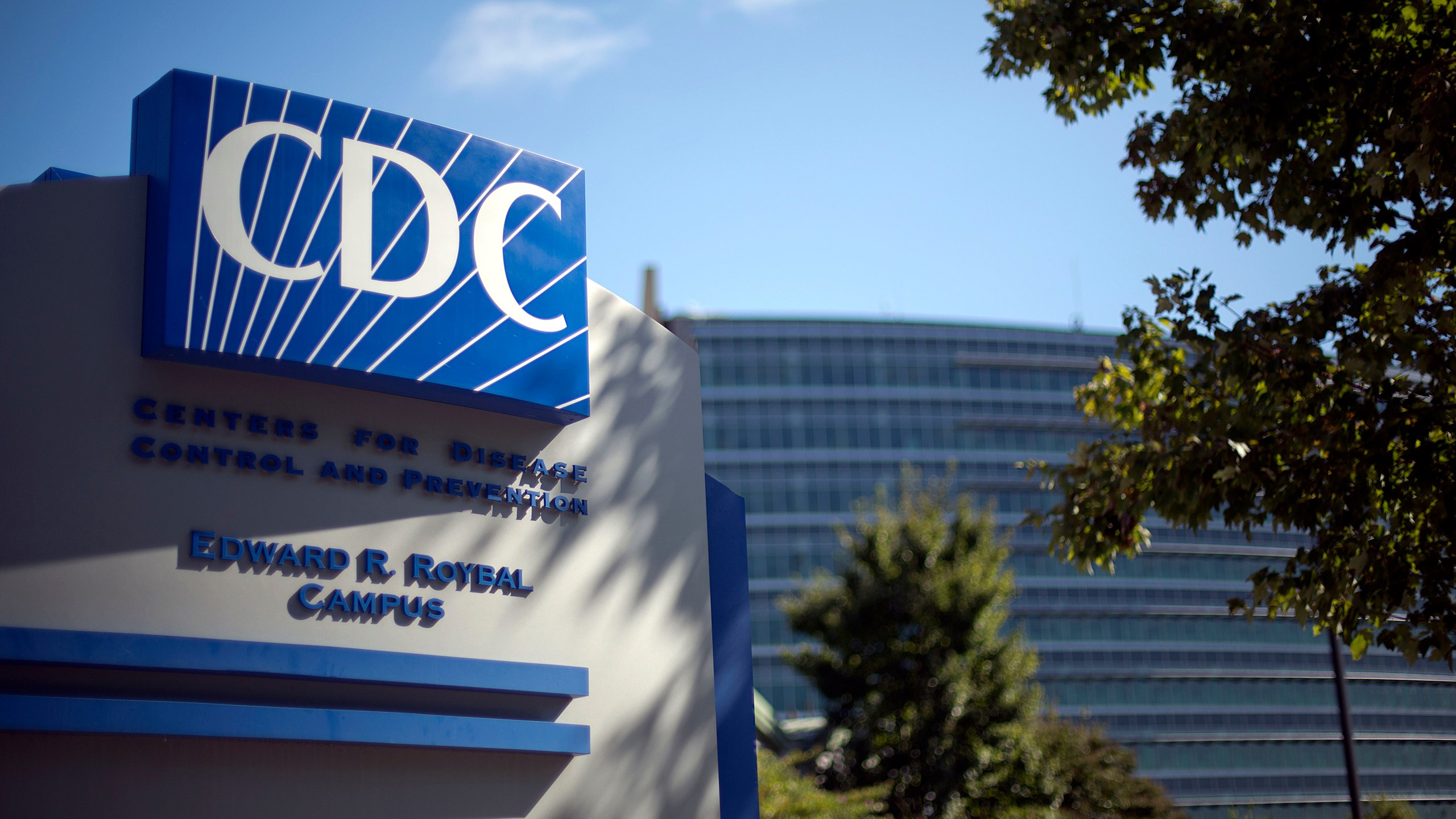 FILE - A sign marks the entrance to the federal Centers for Disease Control and Prevention (CDC) in Atlanta, on Oct. 8, 2013. (AP Photo/David Goldman, File)