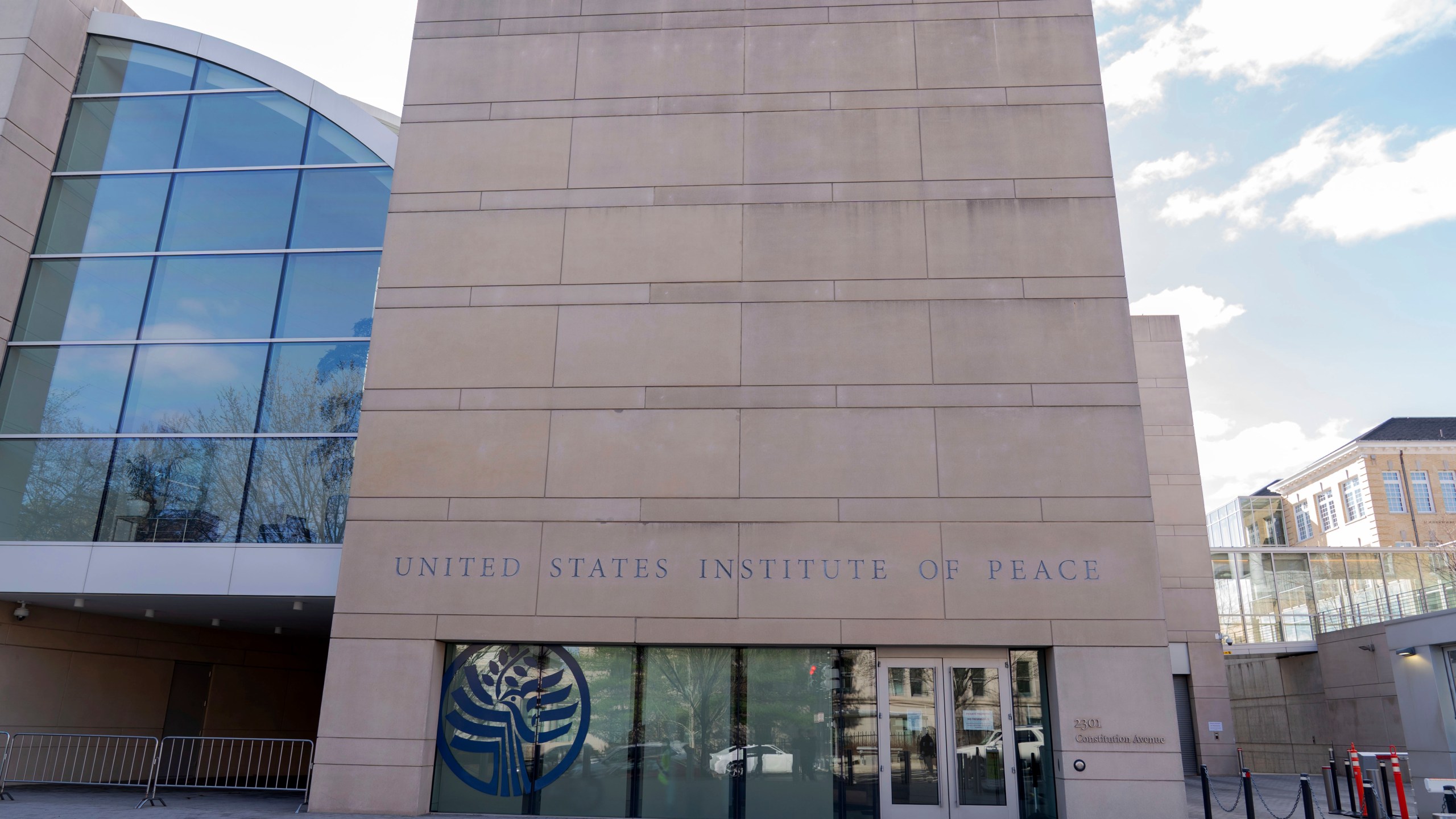 The United State Institute of Peace building is seen, Monday, March 17, 2025, in Washington. (AP Photo/Jose Luis Magana)