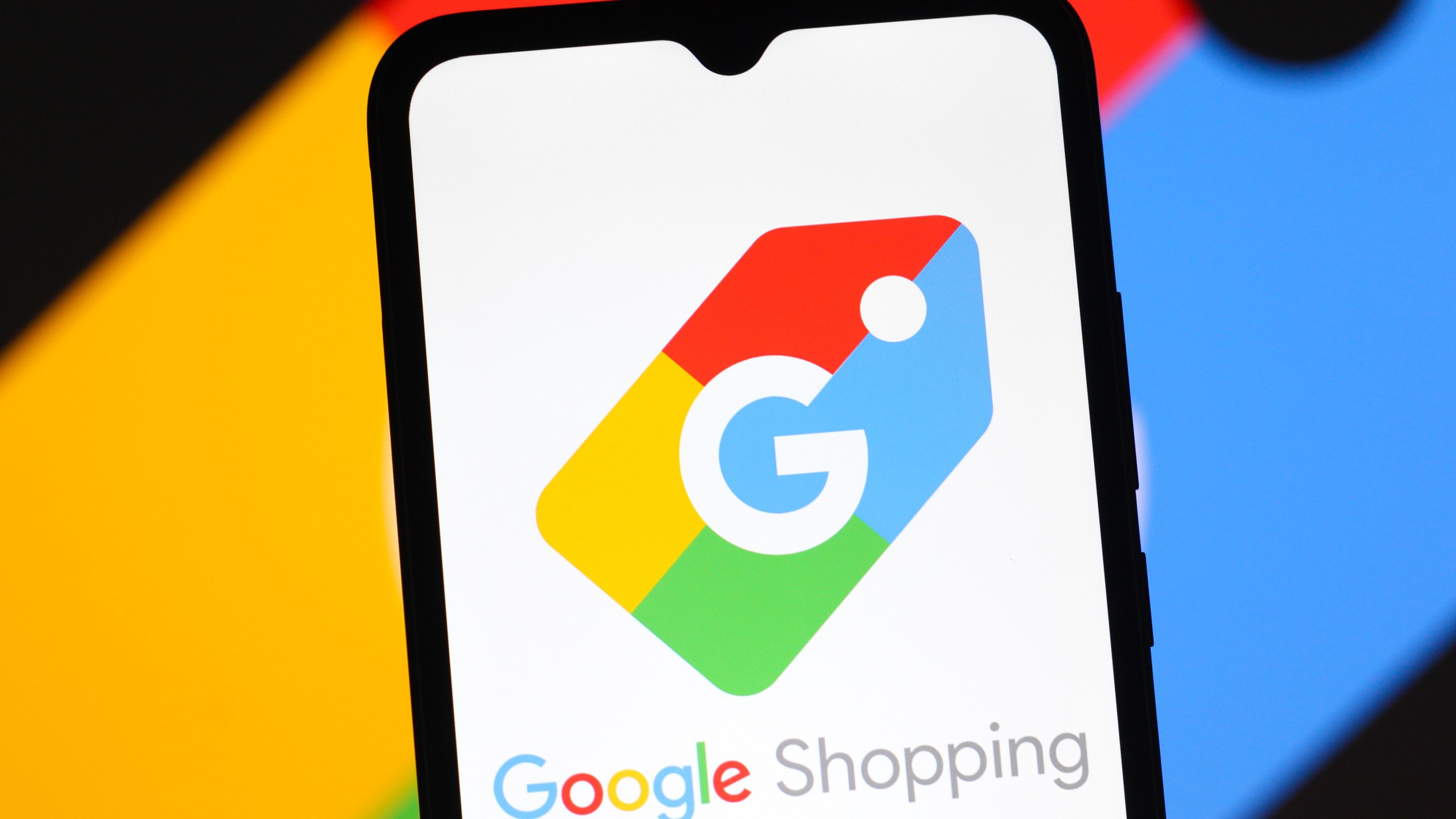 In this photo illustration, the Google Shopping logo is seen