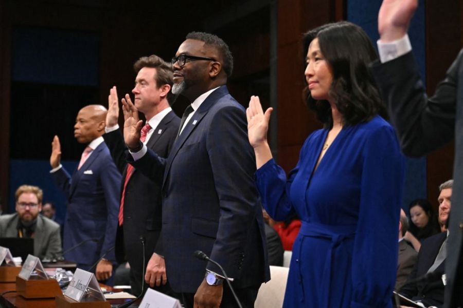 New York City Mayor Eric Adams, Denver Mayor Michael Johnston, Chicago Mayor Brandon Johnson and Boston Mayor Michelle Wu testify before Congress.