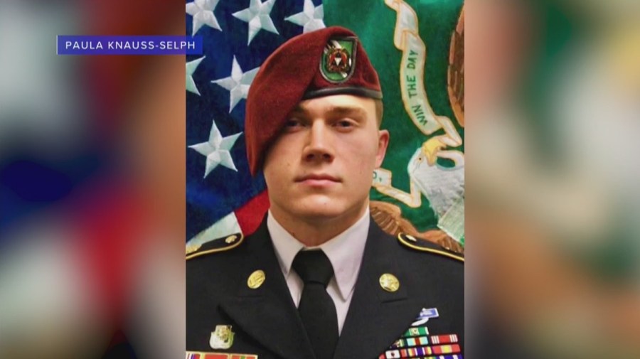  Ryan Knauss poses for a photo in his uniform.