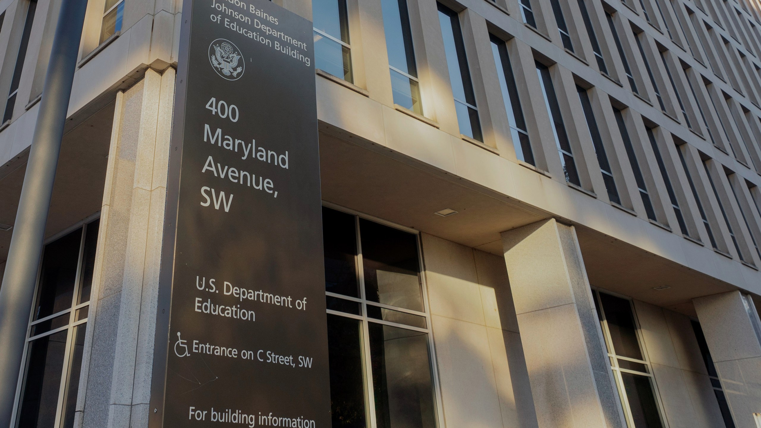 FILE - The U.S. Department of Education building is seen in Washington, Tuesday, Dec. 3, 2024. (AP Photo/Jose Luis Magana, File)