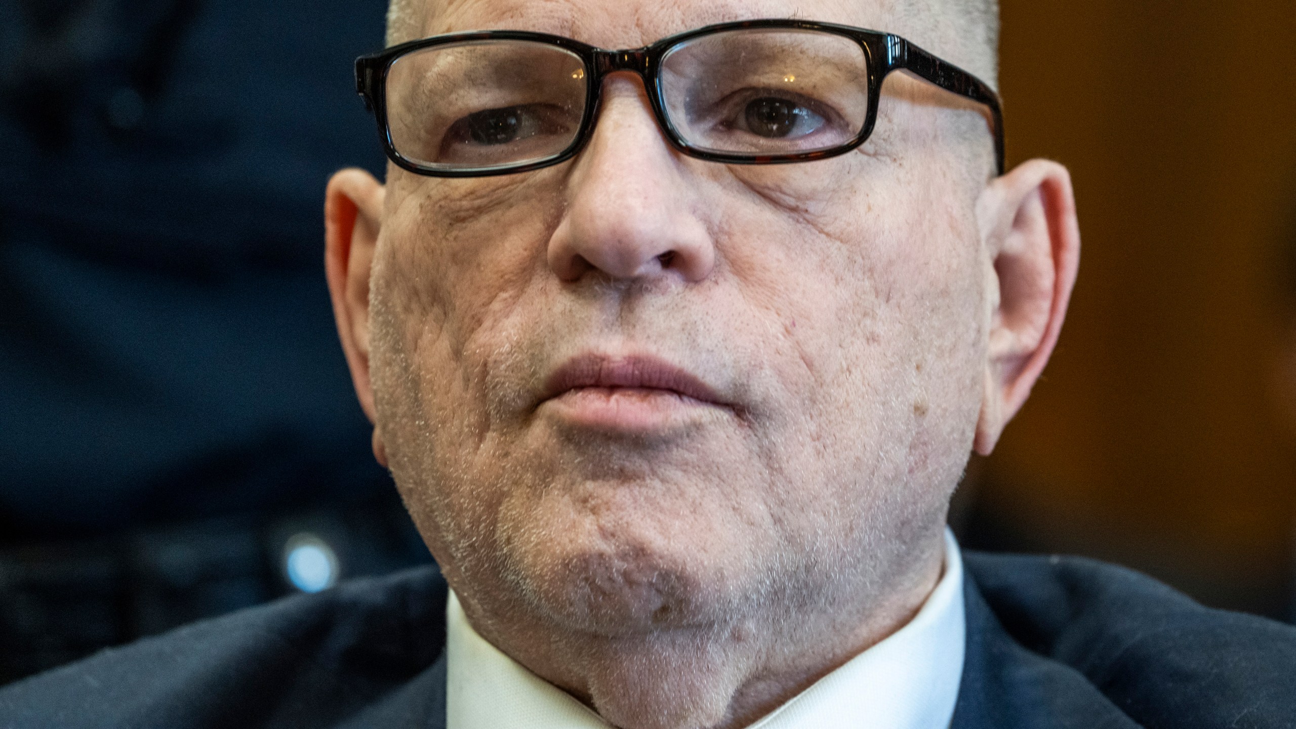 Harvey Weinstein, appears at Manhattan Criminal Court on Wednesday, April 9, 2025, in New York (AP Photo/Eduardo Munoz Alvarez, Pool)