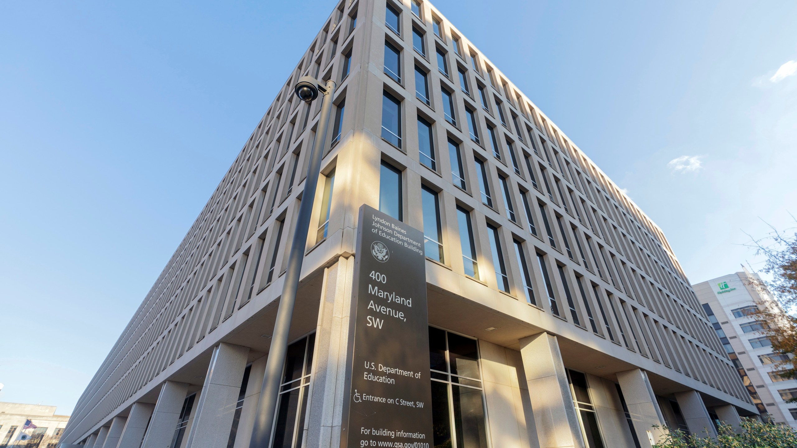 FILE - The U.S. Department of Education building is seen in Washington, Dec. 3, 2024. (AP Photo/Jose Luis Magana, File)
